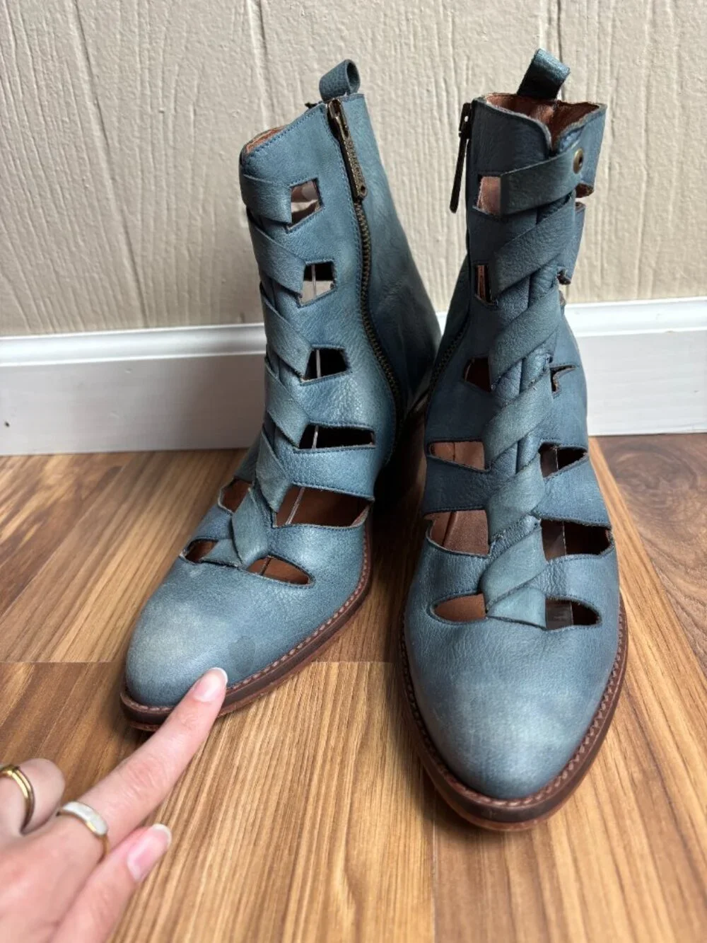 Sundance Leather Boho Cut Out Veracruz Triga Boots